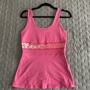 Lululemon pink adjustable tank
